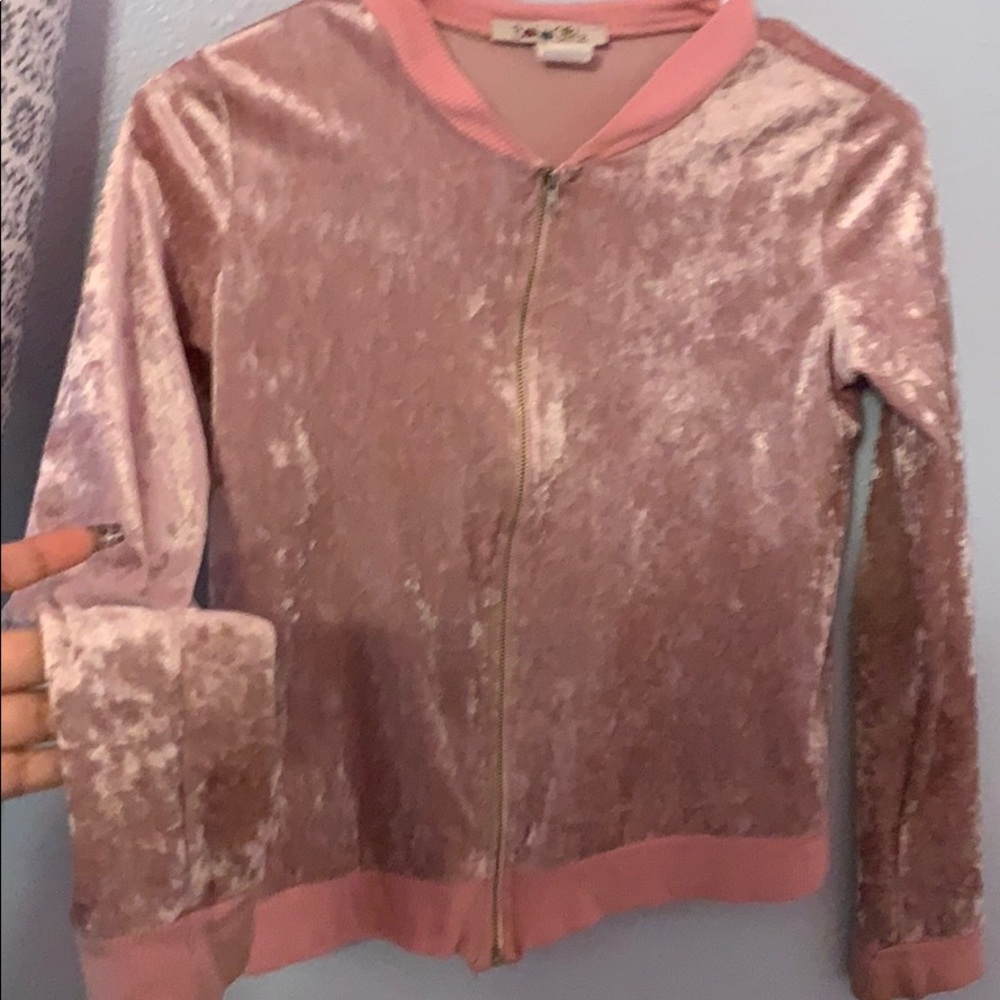 Pink velvet jacket